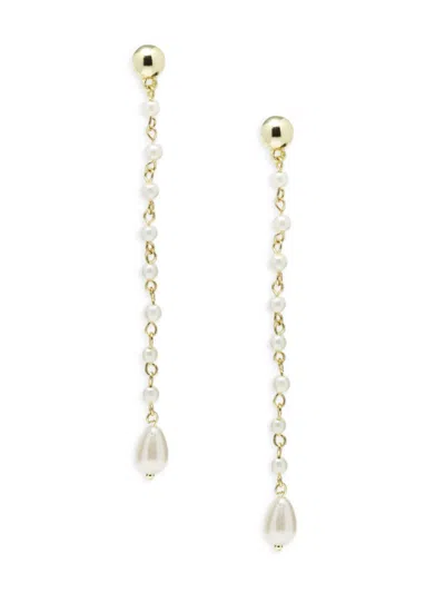 Area Stars Women's Goldtone & Faux Pearl Drop Earrings