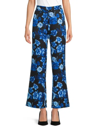 Area Stars Women's Hannah Floral Work Pants In Blue