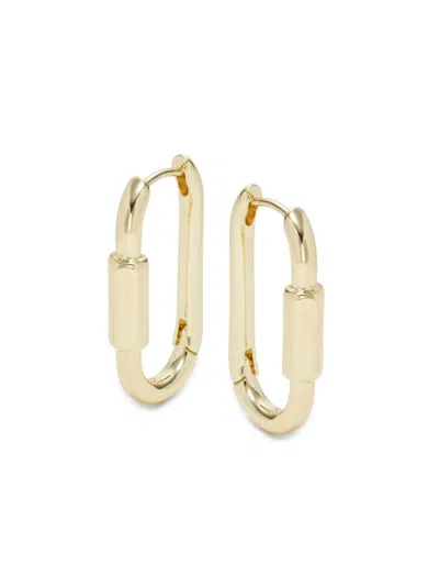 Area Stars Women's Huggie Goldtone Carabinar Drop Earrings