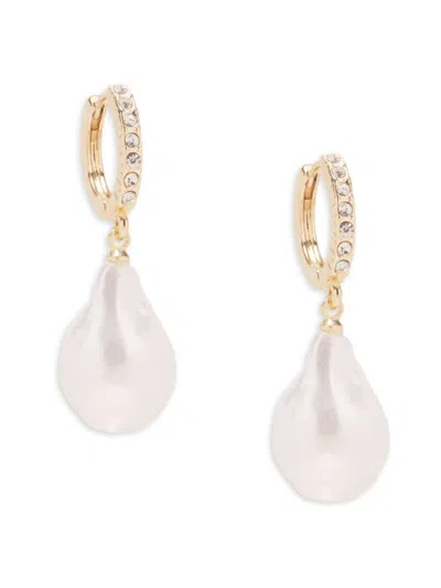 Area Stars Women's Kiki Goldtone, Acrylic Pearl & Glass Crytsal Drop Earrings