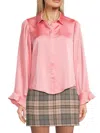 Area Stars Women's Lilah Accordian-pleat Sleeve Shirt In Pink