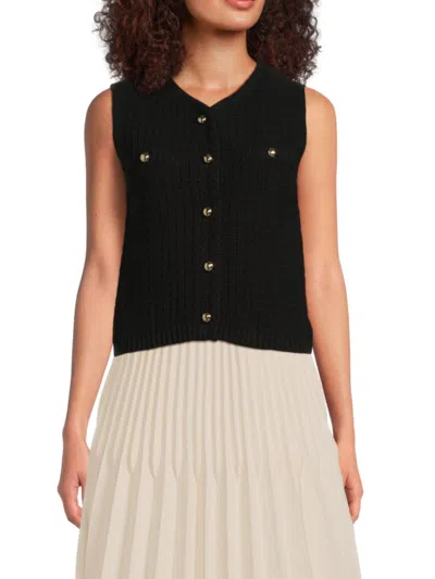 Area Stars Women's Pru Knit Sweater Vest In Black