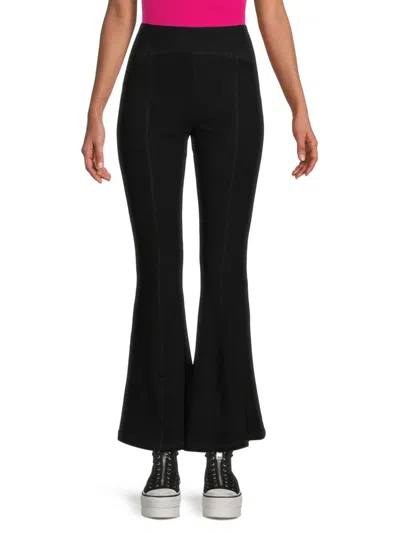 Area Stars Women's Ribbed Flare Pull On Pants In Black