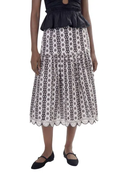 Area Stars Women's Riya Skirt In Circle Print In Neutral