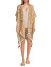 Area Stars Women's Summer Breeze Abstract Print Coverup Kimono In Beige