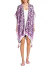 Area Stars Women's Summer Breeze Leaf Print Kimono In Purple