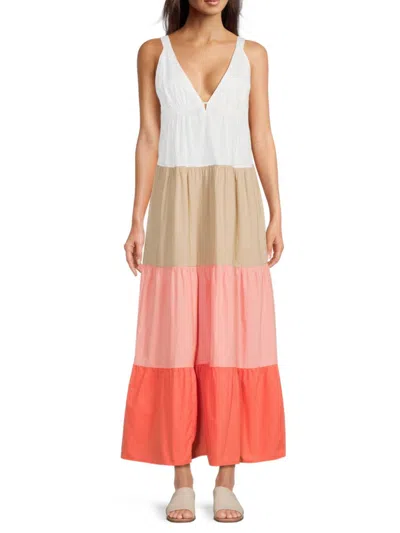 Area Stars Women's Tiered Colorblock Dress In Pink
