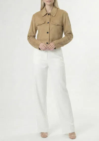 Area Stars Women's Wren Whipstitch Jacket In Tan In Green