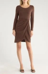 Area Stars Wrenley Asymmetric Dress In Brown