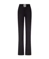 Area Straight-leg Casual Pants In Black