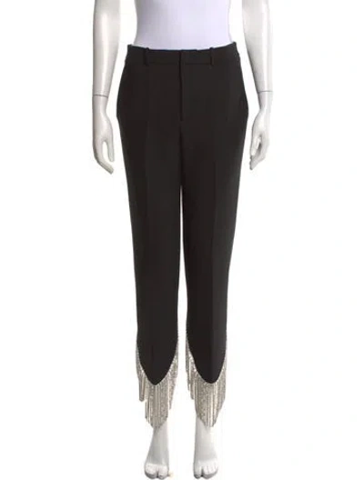 Pre-owned Area Straight Leg Pants In Black