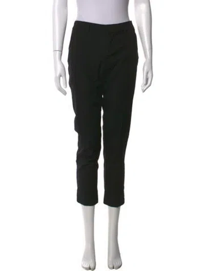 Pre-owned Area Straight Leg Pants In Black