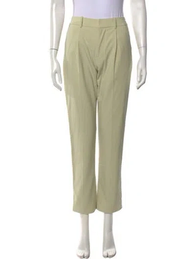 Pre-owned Area Straight Leg Pants In Green