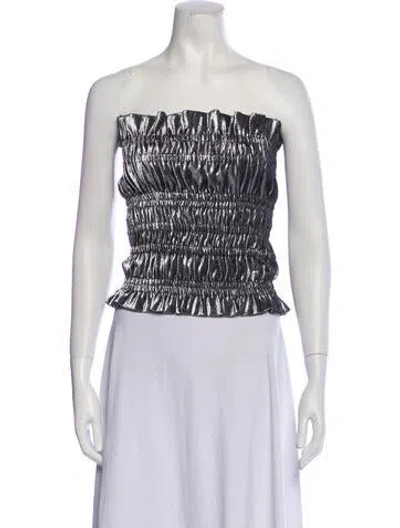 Pre-owned Area Strapless Crop Top