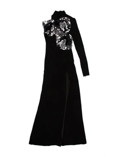 Pre-owned Area Strapless Long Dress In Black