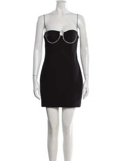 Pre-owned Area Strapless Mini Dress In Black