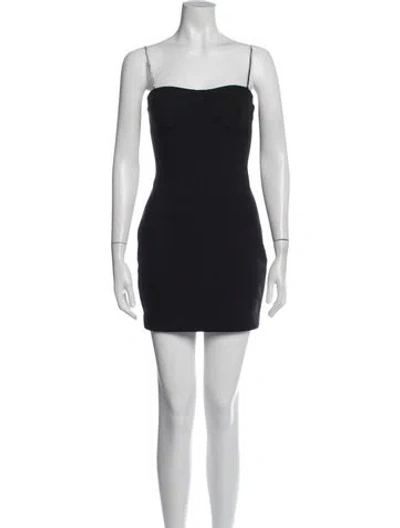 Pre-owned Area Strapless Mini Dress In Black