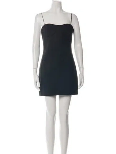 Pre-owned Area Strapless Mini Dress In Black