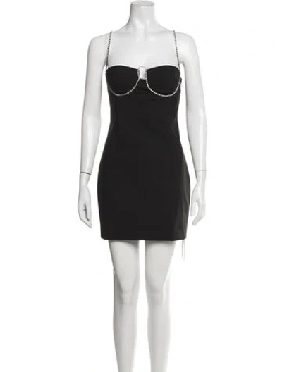 Pre-owned Area Strapless Mini Dress W/ Tags In Black