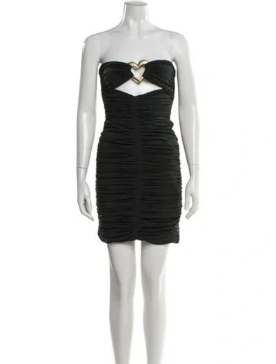 Pre-owned Area Strapless Mini Dress W/ Tags In Green