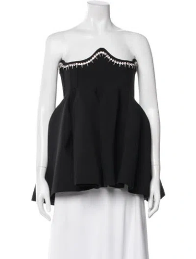 Pre-owned Area Strapless Top W/ Tags In Black