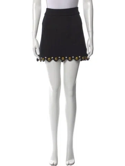 Pre-owned Area Studded Accents Mini Skirt In Black