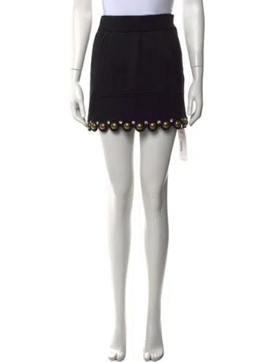 Pre-owned Area Studded Accents Mini Skirt In Black