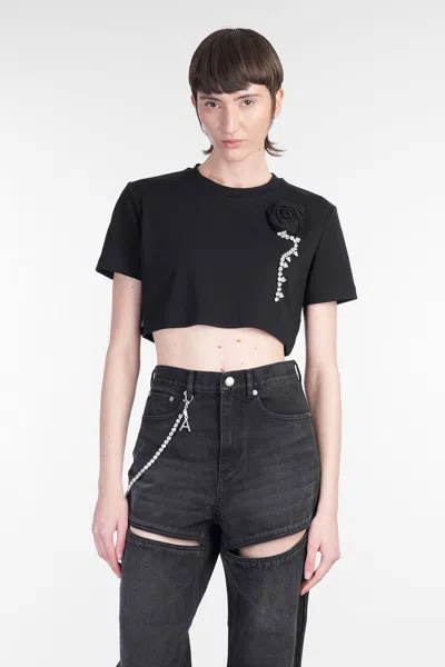 Area T-shirt In Black Cotton