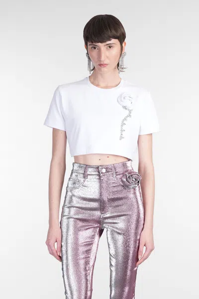 Area T-shirt In White Cotton