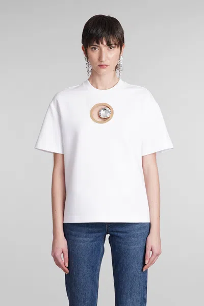 AREA T-SHIRT IN WHITE RAYON