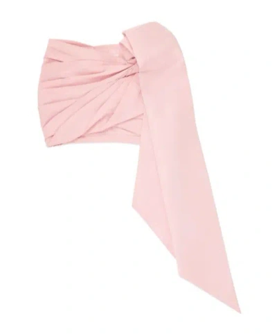 Area Taffeta Knot Mini Skirt In Pink