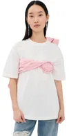 Area Taffeta-knot T-shirt In White