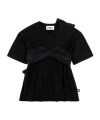 Area Taffeta Knot T-shirt In Black