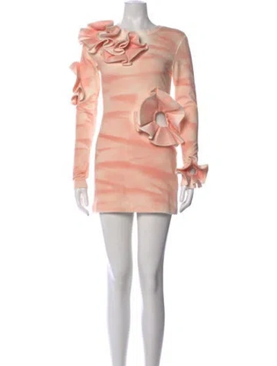 Pre-owned Area Tie-dye Print Mini Dress In Pink