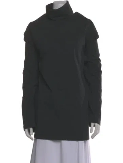 Pre-owned Area Turtleneck Long Sleeve Top In Gray