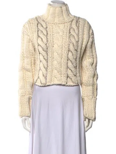 Pre-owned Area Turtleneck Sweater In Neutrals