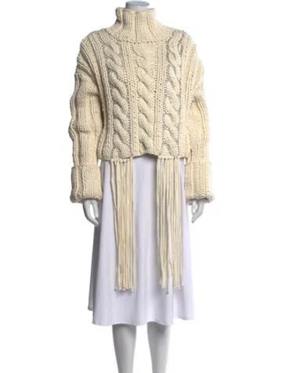 Pre-owned Area Turtleneck Sweater In Neutrals