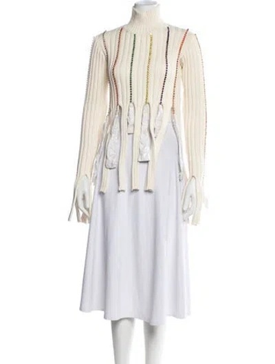 Pre-owned Area Turtleneck Sweater W/ Tags In Neutrals