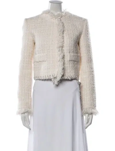 Pre-owned Area Tweed Pattern Jacket In Neutrals