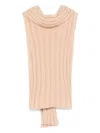 Area Twisted Knitted Top In 中性色