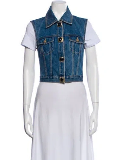 Pre-owned Area Vest W/ Tags In Blue