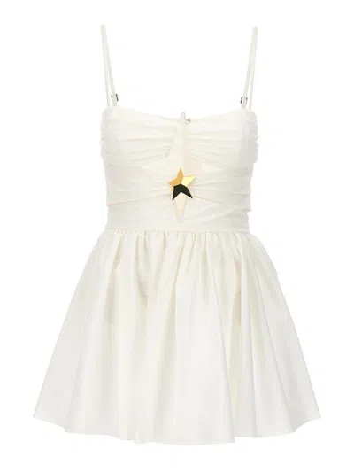 Area Star Cut Out Dress In White