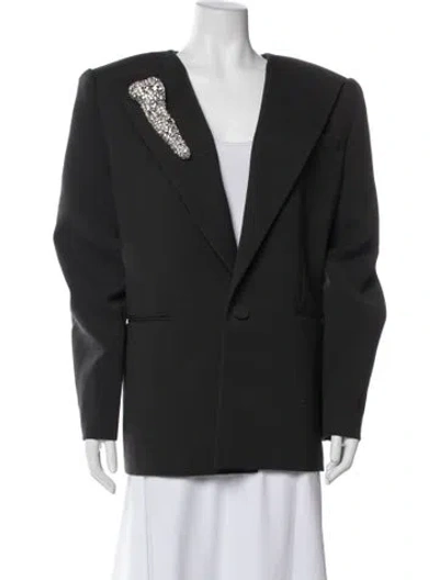 Pre-owned Area Virgin Wool Blazer In Gray