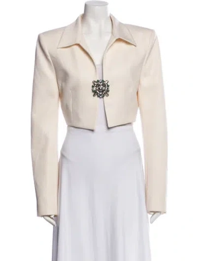 Pre-owned Area Virgin Wool Evening Jacket In Neutral