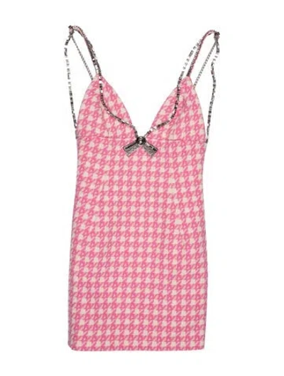 Pre-owned Area Virgin Wool Mini Dress In Pink