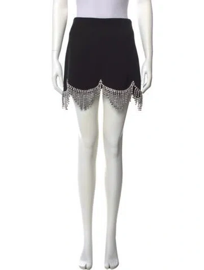 Pre-owned Area Virgin Wool Mini Skirt In Black