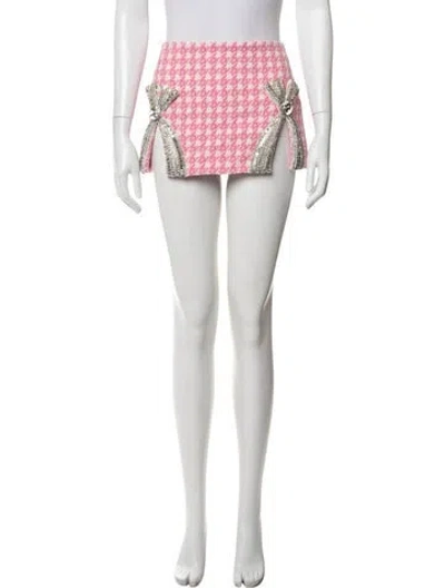 Pre-owned Area Virgin Wool Mini Skirt W/ Tags In Multi