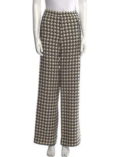 Pre-owned Area Virgin Wool Wide Leg Pants In Neutral