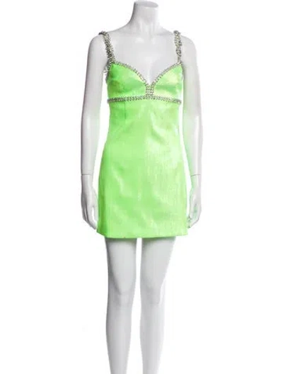 Pre-owned Area V-neck Mini Dress