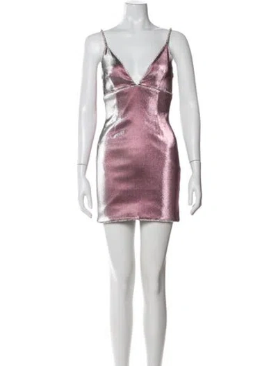 Pre-owned Area V-neck Mini Dress